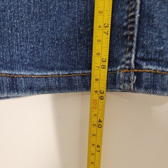 Wax Jean Mid Wash Sandblasted Whiskered Boot Cut Denim Jeans Stretch Size 0 - Picture 7 of 10